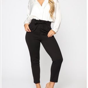 Got Tied Up Tie Waist Skinny Pants
